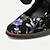 お買い得  レディースハイヒール-女性用 ヒール パンプス メリージェーン 手作りの靴 ヴィンテージシューズ パーティー アウトドア 日常 カラーブロック ローヒール ラウンドトウ エレガント ボヘミア 旅行度假风 レザー バックルは含まれません ブラック