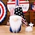 tanie Zapasy imprezowe i imprezowe-Uświetnij swoje świętowanie Dnia Niepodległości tą uroczą figurką amerykańskiego gnoma – z patriotycznym długim kapeluszem i lalką bez twarzy na czwarty lipca/dzień pamięci