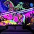 cheap Blacklight Tapestries-Psychedelic Blacklight Tapestry UV Reactive Glow in the Dark Trippy Misty Western Cow Man Hanging Tapestry Wall Art Mural for Living Room Bedroom