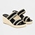 ieftine Sandale de Damă-Pentru femei Sandale Papuci Boho Espadrilă Pană Vacanță Piele de Căprioară Imitație Migdală Negru