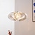 זול אורות תליון-נברשת 1-אור טבעי 42/50 ס&quot;מ מתכת רשת סיבי אקריליק יצירתי נורדי אמנות סלון סלון 85-265v