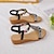 billige Sandaler til kvinner-kvinners sommerkilesandaler med anti-skli design strass dekor sandaler boho bohemia strand kile sandaler gull sandaler svarte sandaler slipe sandaler