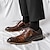 cheap Men&#039;s Oxfords-Men&#039;s Oxfords Brogue Dress Shoes Walking Vintage Business British Office &amp; Career Party &amp; Evening Synthetic leather Comfortable Lace-up Black Brown Spring