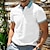 voordelige klassieke polo-Voor heren POLO Shirt Golfshirt Werk Casual Revers Geribbelde polokraag Korte mouw Basic Modern Kleurenblok Lapwerk nappi Lente zomer Normale pasvorm Wit Roze blauw Groen POLO Shirt