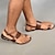 billiga Herrsandaler-mäns sandaler i syntetiskt läder platta sandaler gladiator romerska skor promenader casual strand utomhussemester andas bekvämt spänne tofflor svart brun sommar