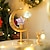 tanie Dekoracyjne światła-Lampka stołowa led w kształcie księżyca, lampka nocna, zasilana baterią, dekoracja świąteczna na przyjęcie