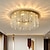 abordables Lustres Uniques-Lustres de plafond LED de luxe dorés compatibles avec la lampe suspendue en cristal moderne du salon compatible avec la décoration de la maison au plafond, éclairage de plafond