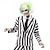 cheap Movie Character Wigs-Men&#039;s Beetlejuice 2 Cosplay Short Fluffy Wavy Clown Bald Wig For Carnival Party Costume wigs For Adult