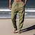Χαμηλού Κόστους λινό παντελόνι-Ανδρικά Λευκά παντελόνια Παντελόνια Καλοκαίρι παντελόνι Παντελόνι παραλίας Τσέπη Κορδόνι Ελαστική μέση Σκέτο Άνεση Αναπνέει Καθημερινά Αργίες Διακοπές Χαβανέζα Μπόχο Λευκό Πράσινο του τριφυλλιού