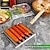 cheap Grills &amp; Outdoor Cooking-1pc, Stainless Steel Hot Dog Rack, Sausage Roller Rack, Detachable Roasted Sausage Rack, Rolling Outdoor Barbecue Grill With Long Wooden Handle, Barbecue Tools, BBQ Accessories, Grill Accessories