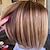 cheap Older Wigs-Side Part Short Layered Bob Wigs for White Women Blonde Mixed Brown Cute Straight Pixie Bob Wig Inverted Bob Wig Synthetic Halloween Cosplay Hair Replacement Wig