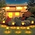 olcso Kültéri világítás-1db kültéri napelemes lámpák, rozsdamentes acél vízálló kerti dekoráció, útvilágítás napelemes táj lámpák kerti villa udvari fénydekorációjához, pázsit lámpák