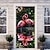 זול כיסויי דלתות-ציור טווס דלת מכסה דלת שטיח דלת וילון קישוט רקע דלת באנר לדלת הכניסה בית חווה אספקת עיצוב מסיבת חג