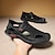 ieftine Sandale Bărbați-Bărbați Sandale Retro Plimbare Casual Zilnic Piele Comfortabil Cizme / Cizme la Gleznă Loafer Negru Galben Gri Primăvară Toamnă