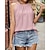 cheap Tank Tops &amp; Camis-Women&#039;s Boho Shirt Lace Shirt Lace Daily Vacation Bohemia Beach Short Sleeve Crew Neck White Summer