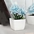 זול פרחים ואגרטלים מלאכותיים-צמח גדילן כחול מלאכותי בעיצוב הדמיית עציץ קטן - סידור פרחים מלאכותי דמוי חיים