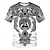 abordables Sudaderas y camisetas de anime para cosplay de uso diario-Tatuaje vikingo T-Shirt Estampado 3D Gráfico Para Hombre Adulto Carnaval Mascarada Impresión 3D Casual Diario