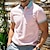 voordelige klassieke polo-Voor heren POLO Shirt Golfshirt Werk Casual Revers Geribbelde polokraag Korte mouw Basic Modern Kleurenblok Lapwerk nappi Lente zomer Normale pasvorm Wit Roze blauw Groen POLO Shirt