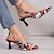 cheap Women&#039;s Heels-Women&#039;s Heels Print Shoes Daily Flowers Sculptural Heel Pointed Toe Fashion PU Elastic Band Black