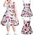 economico Vestiti casual-Bambino Da ragazza Vestito Pop art Senza maniche Formale Feste Esterno Di tendenza stile sveglio Poliestere Estate Primavera 2-12 anni Farfalla bianca CC01882-ES Stelle orizzontali CC01882-DS Bianco