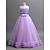 baratos Vestidos de Festa-Infantil Para Meninas Vestido Vestido de festa Lantejoula Sem Manga Aniversário Vestido de batizado Moda Princesa Poliéster Verão Primavera Outono 1-4 Anos Roxo