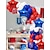 cheap Event &amp; Party Supplies-Independence Day Theme Holiday Sets Red, Blue, White Five-pointed Star Aluminum Foil Latex Balloon Chain Combo - 60pcs Set for Declaration, Commemoration, Soldier&#039;s Party Decoration, and Setup Essentials