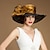 Χαμηλού Κόστους Fascinators-καπέλα fascinators καπέλα οργάντζα πάγου μεταξωτό καπέλο καπέλο ηλίου καπέλο γαμήλιου τσαγιού κομψό γάμο με φλοράλ καλύμματα κεφαλής