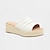 billige Sandaler til kvinder-Dame Tøfler Boheme Wedge-sandaler espadrille Platform Ferie Mikrobielt læder Sort Hvid