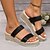 billige Sandaler til kvinder-kilehælsandaler til kvinder med tyk sål med åben tå hjemmesko til sommer sorte sandaler hvide sandaler brune sandaler vævede sommersandaler til kvinder med stropper bagpå