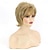abordables perruque plus âgée-Perruques courtes pixie pour femmes perruque synthétique en couches avec frange perruque cheveux synthétiques courts brun blond brun foncé ombre blonde