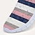 cheap Graphic Print Shoes-Women&#039;s Sneakers Slip-Ons Print Shoes Flyknit Shoes Outdoor Daily Striped Contrast Color Rhinestone Flat Heel Sporty Casual Comfort Walking Knit Tissage Volant Loafer Pink Blue Purple