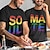 halpa Pride paidat-homopari t-paita kirje 2 kpl miesten t-paita t-paita t-paita pyöreä kaula päivittäinen loma lyhythihainen print samaa sukupuolta lgbt pride