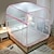 cheap Bed Canopies &amp; Drapes-3-Door Mosquito Net for Bed Steel Wire with Free Installation Mosquito Net for Bed Increase Density Tent Yarn Household Nets Mosquito Tent Full Bottom Surround Mosquito Net