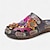 ieftine Sandale de Damă-Pentru femei Sandale Papuci Saboți Retro Mărime Plus Size Pictat manual În aer liber Zilnic Plajă Cataramă Flori Pană Vârf rotund Boemia Vacanță Epocă Plimbare Piele Premium Loafer Albastru