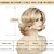 Χαμηλού Κόστους παλαιότερη περούκα-κοντές ξανθές σγουρές μπομπ περούκες για γυναίκες με μήκος ώμου σγουρή κυματιστή περούκα με στρώσεις σκούρες ρίζες συνθετική φυσική όψη περούκα μαλλιών για καθημερινή χρήση 12 ιντσών