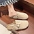voordelige Damespantoffels &amp; slippers-Dames Slippers Boho Dagelijks Platte hak Ronde Teen Elegant Vintage Modieus Wandelen Rubber PU Leegloper Bruin Khaki Grijs