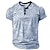 billige herre henley t-shirt-Herre Henley-skjorte Grafisk Bogstaver Henley Tøj 3D-udskrivning Daglig Kortærmet Trykt mønster Knap ned Mode Designer Bekvem