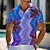 Недорогие мужские рубашки-поло на пуговицах-тропический Цветочные ботанический Муж. На каждый день 3D С принтом поло для гольфа на открытом воздухе На каждый день Уличная одежда Полиэстер С короткими рукавами Отложной Футболки поло