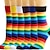 baratos Trajes do Orgulho-Pacote de meias de algodão arco-íris, 5 peças, lgbt lgbtq, vestir-se para adultos, unissex, gay, lésbicas, queer, parada do orgulho, mês do orgulho, festa, carnaval, diariamente