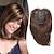 cheap Bangs-7x7inch Hair Toppers for Women with Large Base Cover for Thining Hair or Hair Loss,Short Hair Toppers for Women with Thinning Hair Synthetic Toppers Hair pieces for women Brown with highlights