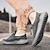 voordelige Herensandalen-Voor heren Sneakers Handgemaakte schoenen Wandelen Sportief Casual Buiten PU Ademend Comfortabel Elastiekje Zwart Khaki Grijs Zomer Herfst