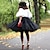 cheap Historical &amp; Vintage Costumes-Retro Vintage 1950s Petticoat Hoop Skirt Tutu Under Skirt Crinoline Tulle Skirt Mini Women&#039;s Solid Color Halloween Party Evening Skirt