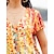 cheap Print Dresses-Women&#039;s Casual Dress Ombre Floral Print V Neck Mini Dress Daily Vacation Short Sleeve Summer Spring