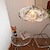 baratos Luzes pendentes-Lustre com 1 luz natural, 42/50cm, malha de fibra acrílica de metal, arte nórdica criativa, sala de jantar, sala de estar, 85-265v