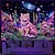Χαμηλού Κόστους Μαύρισμα ταπετσαρία-blacklight ταπετσαρία uv αντιδραστική λάμψη στο σκοτεινό γαλαξία γάτα trippy ομιχλώδη μανιτάρια φύση τοπίο κρεμαστή ταπισερί τοίχου τοιχογραφία για κρεβατοκάμαρα σαλονιού