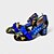 olcso Női szandálok-Női Szandálok Vintage cipők Kézzel készített cipők Vintage cipők Esküvő Parti Virágos Nyár Csokor Vastag sarok Fantasy sarok Kerek orrú Elegáns Szüret Prémium bőr Fém csat Kék