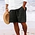 ieftine Pantaloni scurți casual-Bărbați Pantaloni scurți de vară Pantaloni scurți de plajă Pantaloni scurți casual Buzunar Cordon Talie elastică Simplu Confort Respirabil Scurt Concediu Vacanță Plajă Hawaiană Boho Negru Alb