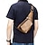 cheap Men&#039;s Bags-Men&#039;s shoulder bag with diagonal back retro top layer cowhide chest bag men&#039;s genuine leather shoulder bag