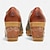 cheap Women&#039;s Heels-Women&#039;s Heels Clogs Plus Size Handmade Shoes Outdoor Daily Beach Rivet Block Heel Round Toe Vintage Casual Comfort Walking Denim Premium Leather Lace-up Brown