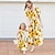 cheap Dresses and Jumpsuits-Mommy And Me Summer Dresses Family Matching Outfits Beach Sunflower Children&#039;s Dress Mother Children&#039;s Family Matching